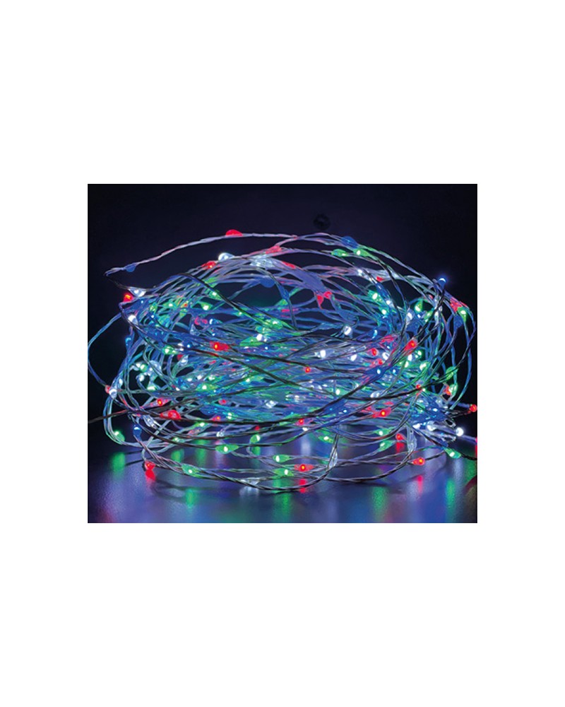 LUCI LED A BATTERIA 2 METRI Gocce da 20 led MULTICOLOR Su filo di rame.
