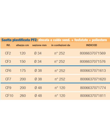 SAETTA PLAS TUBOL diametro 34 H120
