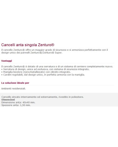 CANCELLO ZENTURO PEDO 125 