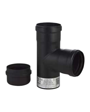 TEE FF C/TAP COND diametro 80 DEMA