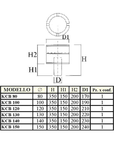 AUMENTO MONO diametro  80M-120F   