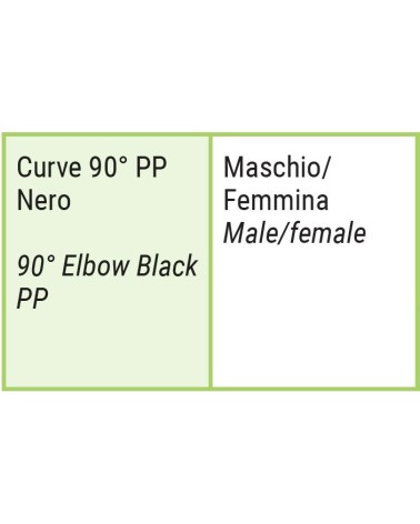 GOMITO PPS 90? diametro 60 NERO UV