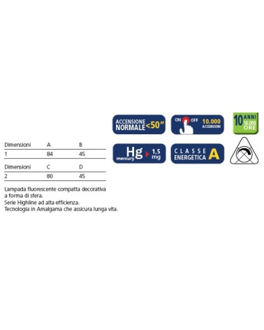 LAMP SFERA OPALE E14 7W CA