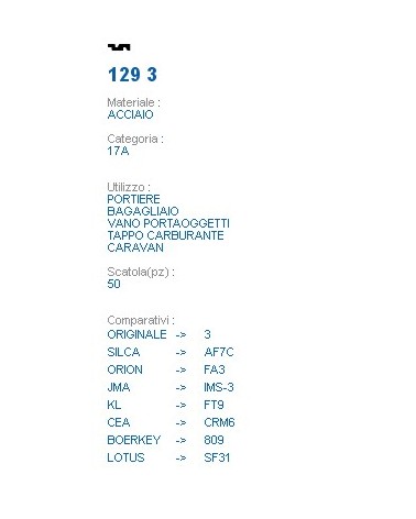 CHIAVE 129 3P46 | AF7CP   