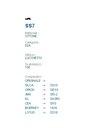 CHIAVE SS7 | SS10         