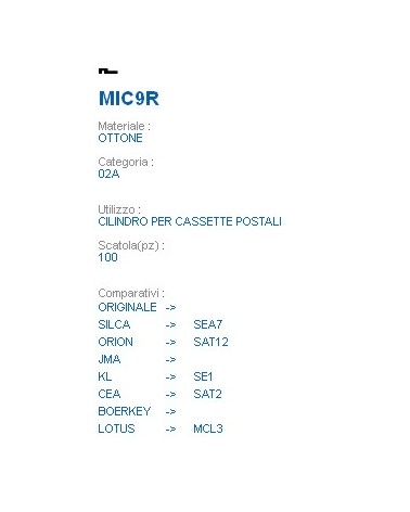 CHIAVE MIC9R | SEA7       