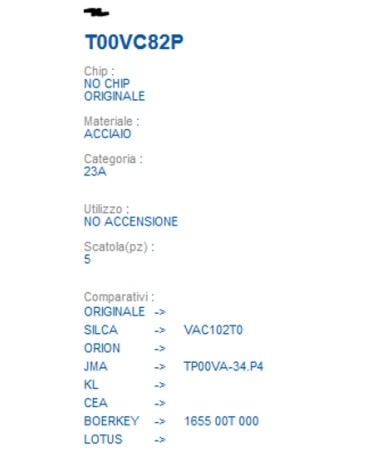 CHIAVE TRASPONDER T00VC82P