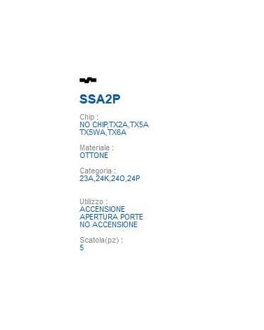 CHIAVE TRASPOND  T00SSAP2P