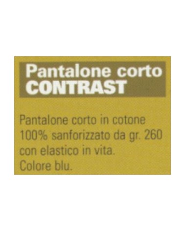 PANT CORTO CONTR  BLU TG M