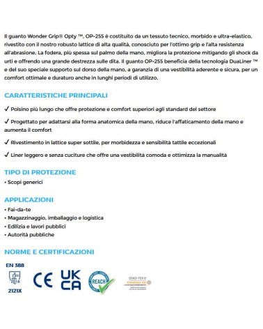 GUANTO OP-255 NIT/POL TG 8