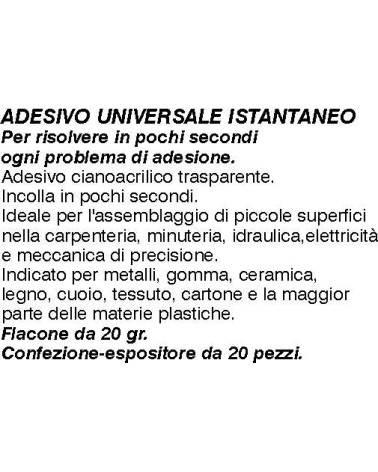 ADESIVO UNIVERSALE 20 g   
