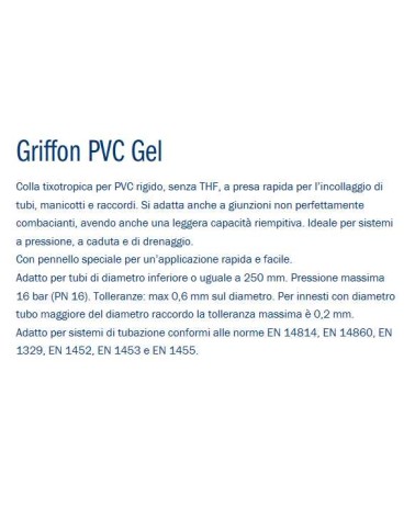 GRIFFON COLLA PVC GEL 125M