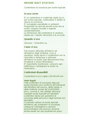 ZAPI MOUSE BAIT STATION   