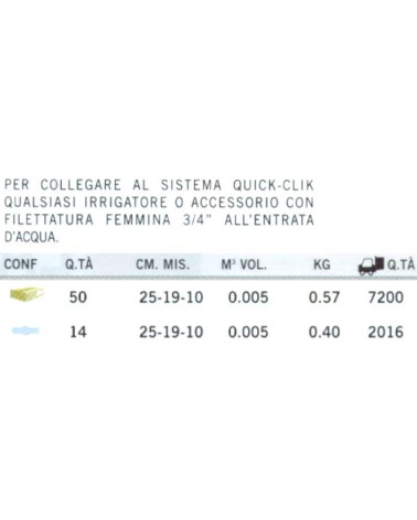 PRESA IRRIGAT. 3/4 M      