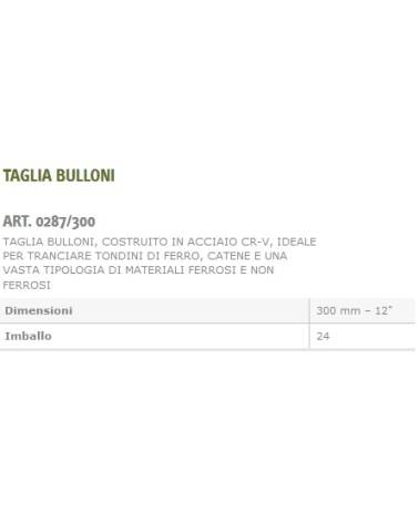 TAGLIABULONI 300 MM -12"  