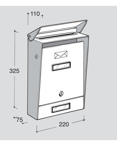 CASSETTA POST C/TETTO INOX