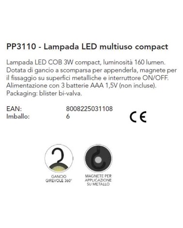 PUNTO LED MULTIUSO 3W C/GA