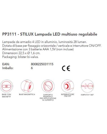 LAMPADA 4 LED STILUX      