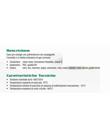 CAVO MESSA TERRA G/V 100MT