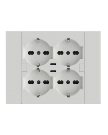 QUADRA 4 SCHUKO+2 USBC BIA