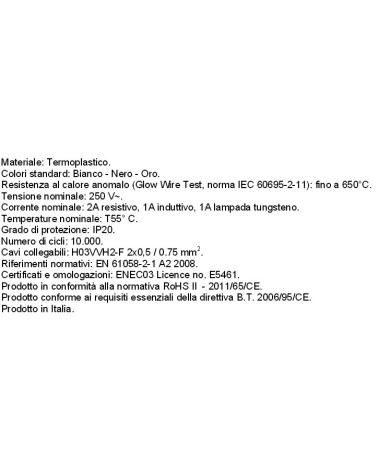 PULSANTE X LAMPADA 2A NERO