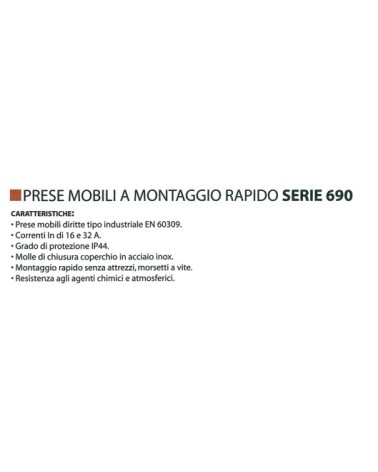 PRESA MOBILE 16A 24V 2 POL