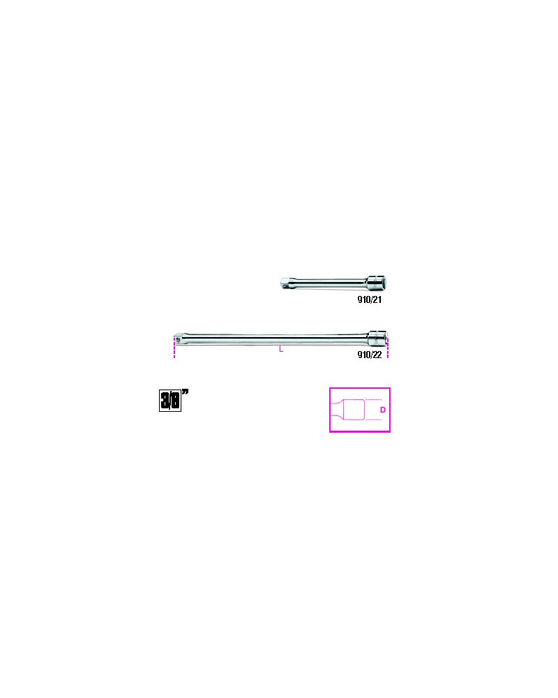 910/21 PROLUNGA 125MM 3/8 