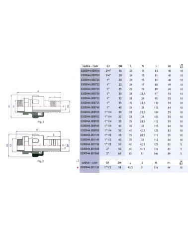 RACCORDO DIRIT 3PZ  3/4X16