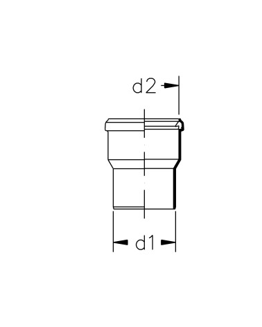 TRONCHETTO PVC/REHAU diametro 50  