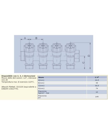 COLLETTORE SEMPL 3/4x2    