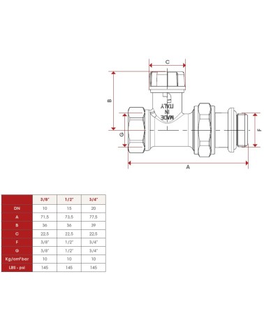 DETENTORE DRIT FER 3/8    