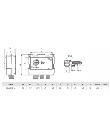 SCAT INC GAS 90?3/4X1/2+PL