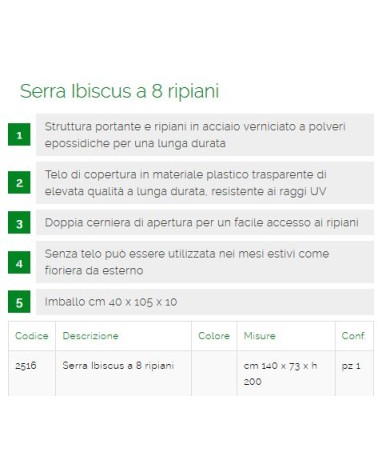 SERRA IBISCUS 8 RIPIANI   