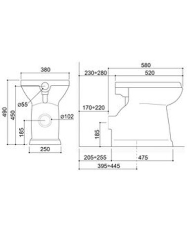 WC CASUAL+ SC/PAR APERTO  