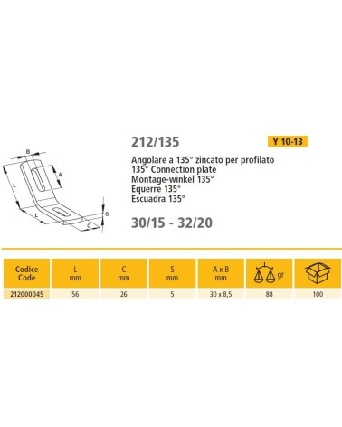 ANGOLARE 135? 56x56x26mm  