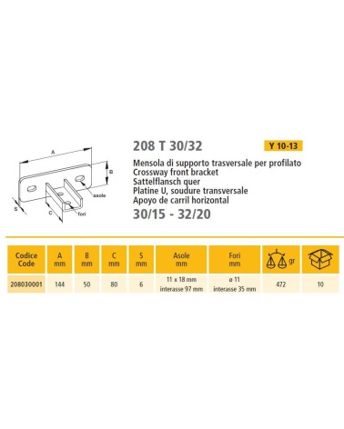 PIASTRA TRASVERS. X 30-32 