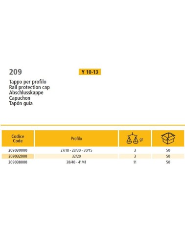 TAPPO PER PROFILATO 30X15 