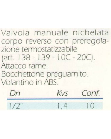 VALV.CORPO REVERSO TER 1/2