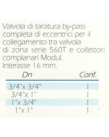 VALVOLA TARAT.x BYPASS 3/4