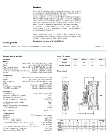 VALV BIL.C/FLUS3/4 3-10 LT