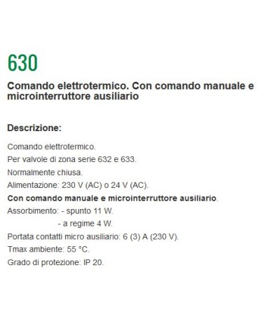 COMANDO ELETTR.230V NC C/M