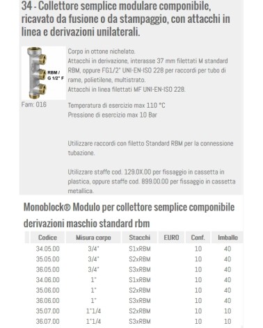 MODULO X COLLETTORE S 2F 1