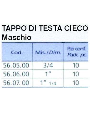TAPPO CIECO 3/4 M         