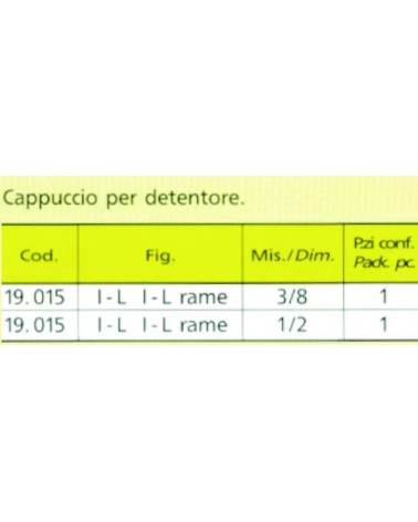 CAPPUCCIO DETENTORE3/8-1/2