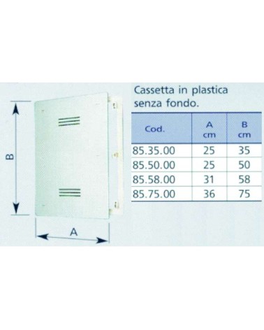 CASSETTA S/FONDO 25x50 SF 