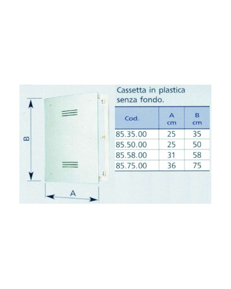 CASSETTA S/FONDO 31x58 SF 