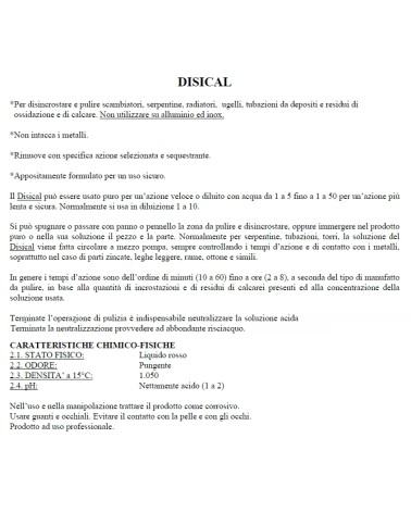 DISINCROSTANTE DISICAL 1LT