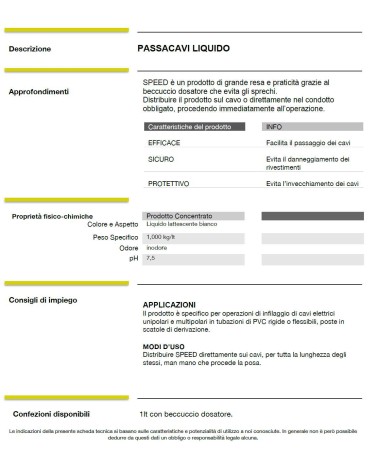 PASSACAVO LIQUI SPEED 1 LT