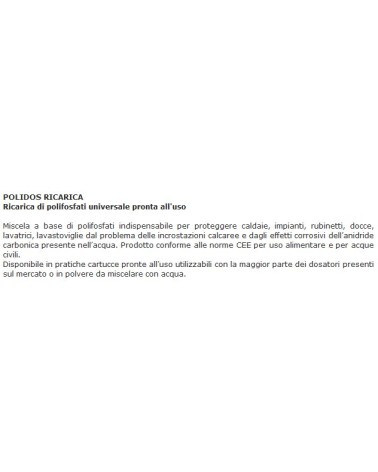 CARTUCCIA POLIFOSFATO  6PZ