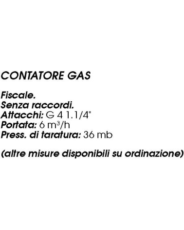 CONTATORE GAS 6MC/H G4 110